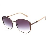 OC.MT.3827-2002 Oculos de Sol Feminino Chilli Beans Redondo Degrade Marrom